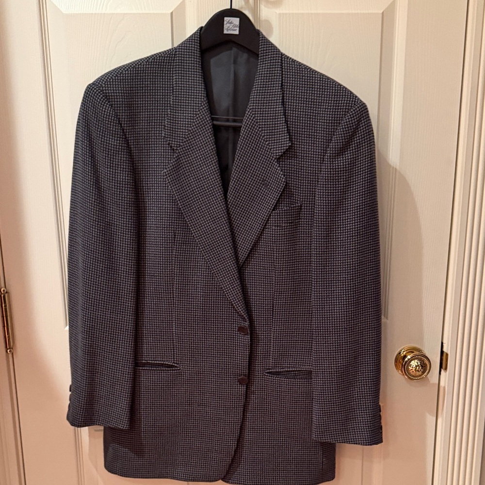 Giorgio Armani Black and White Checkered Blazer